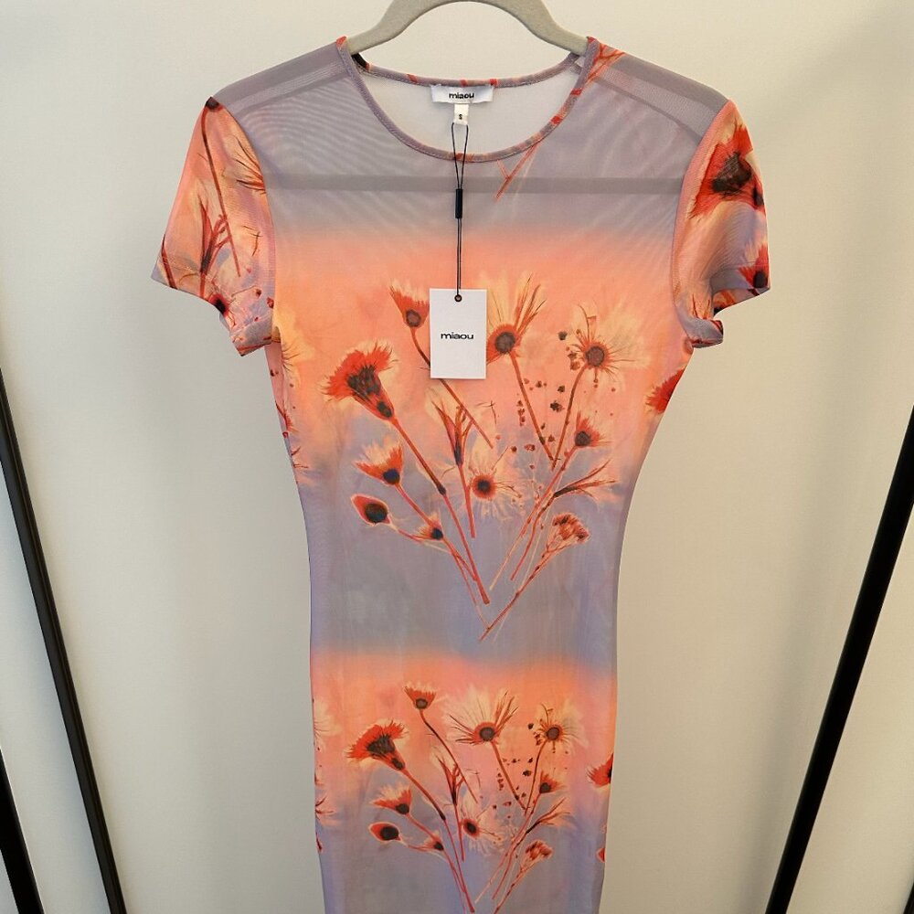 Miaou mesh t shirt dress